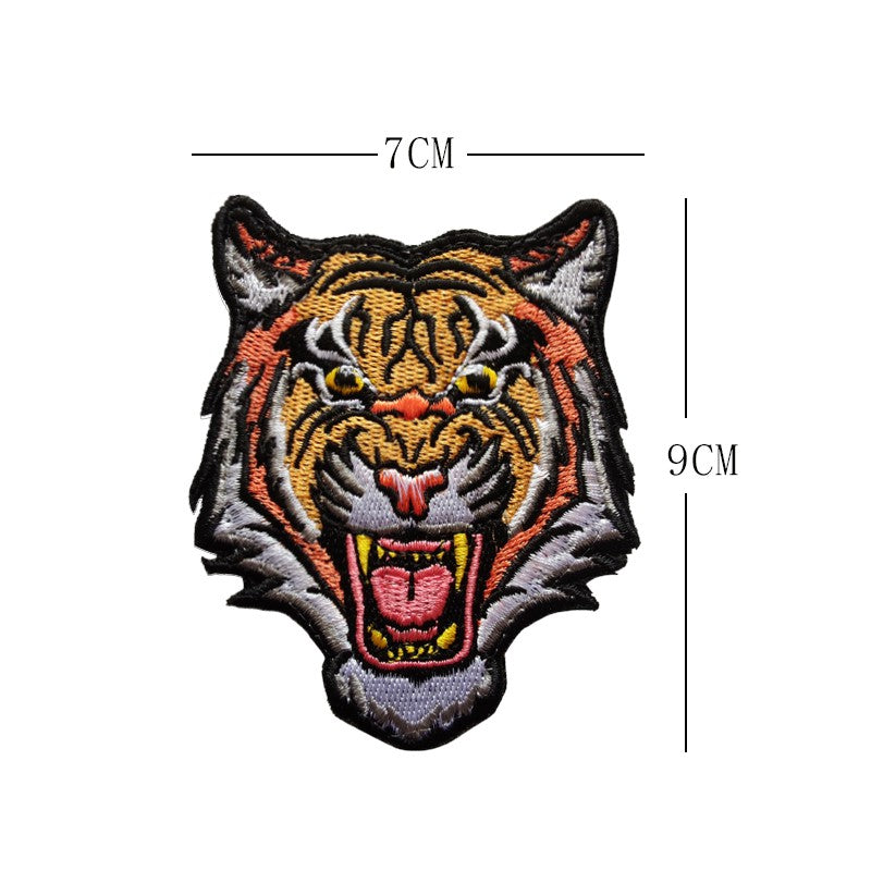 Emboidery Growling Tiger