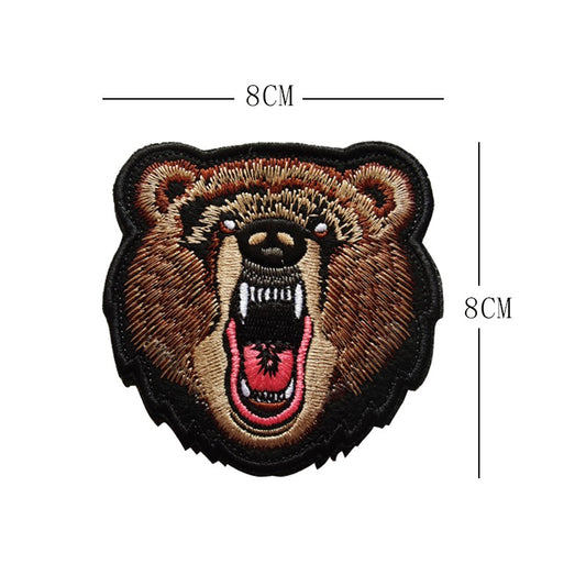 Emboidery Roaring Bear