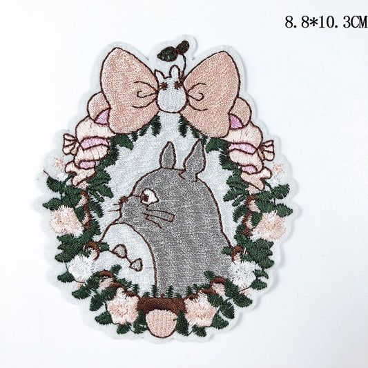 Miếng patch vải ủi nhiệt thêu hình anime hoạt hình Totoro V1 Wattsnew