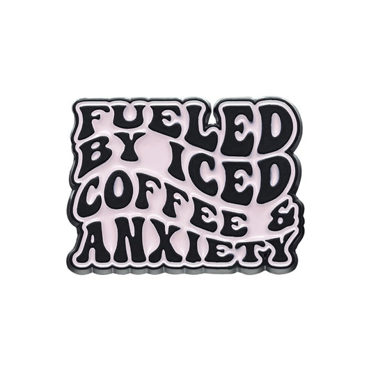 Enamel Coffee Quote Pin