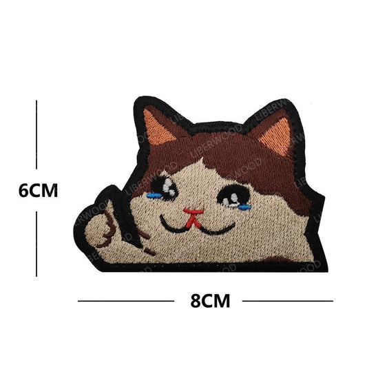 Meme Cat Glow In Dark Thêu velcro Patch Meowdy V2 Wattsnew